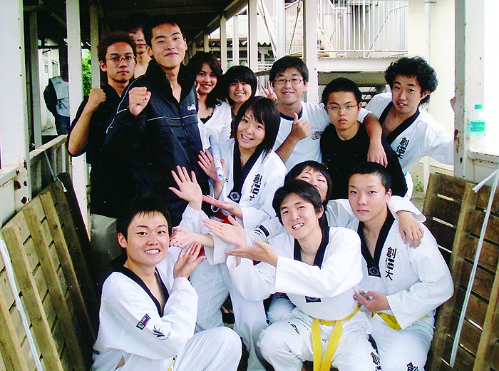 大学３年時はテコンドー部の部長でした