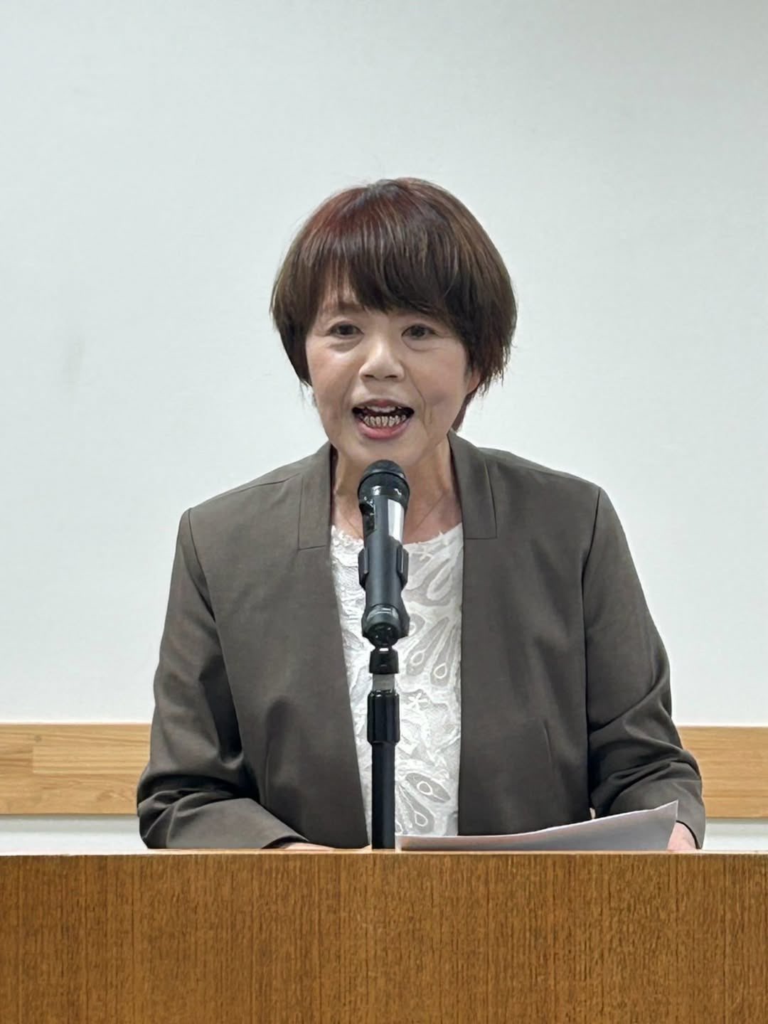 佐名かよ子町議とともに、
大口町の党員会でご挨拶